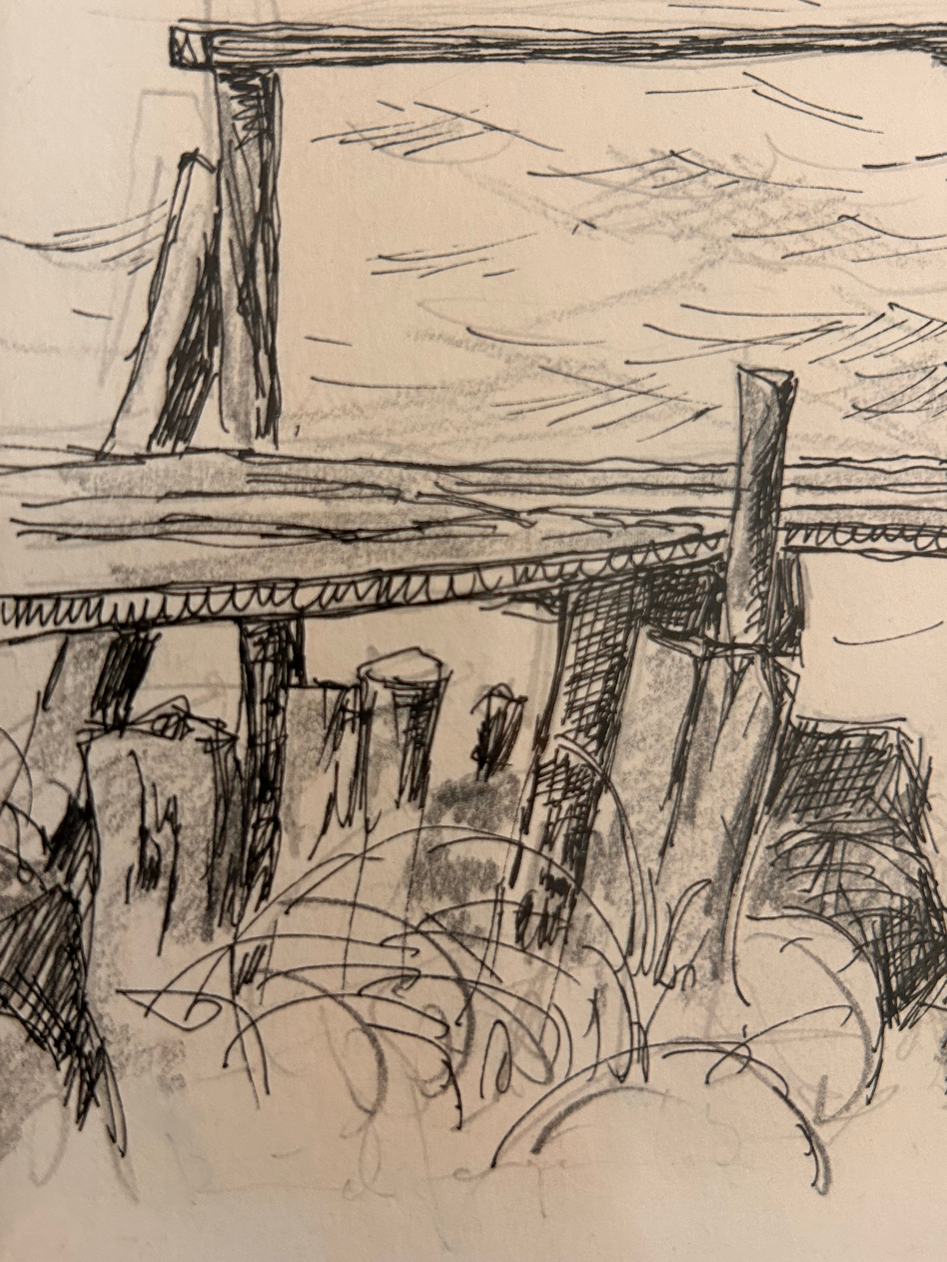 Billede i ramme, motiv Nyborg fjord, ukendt kunstner