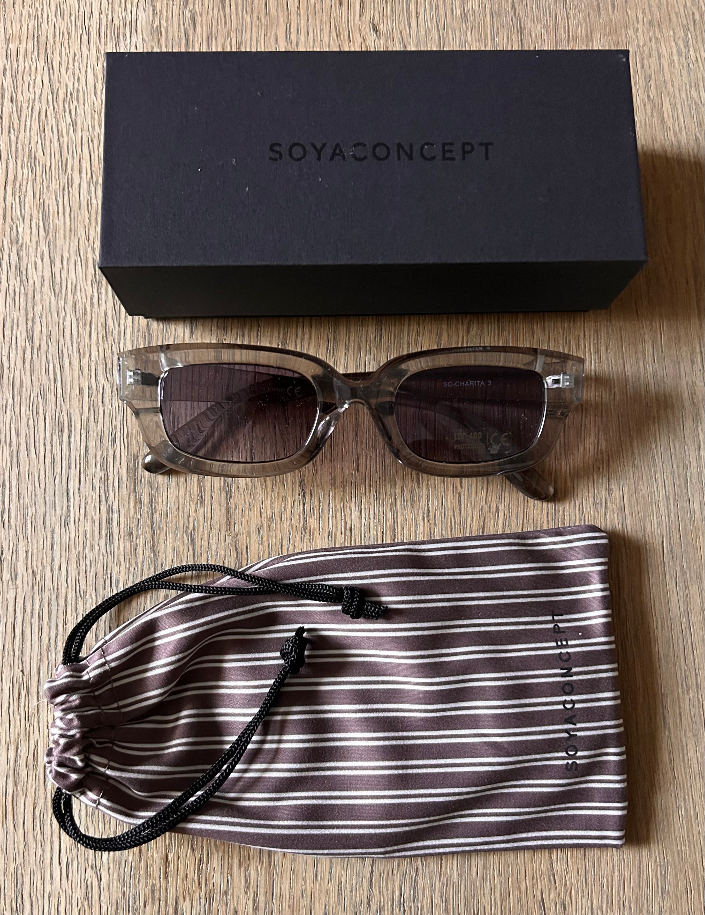 Soyaconcept solbriller klart stel m. pose og æske