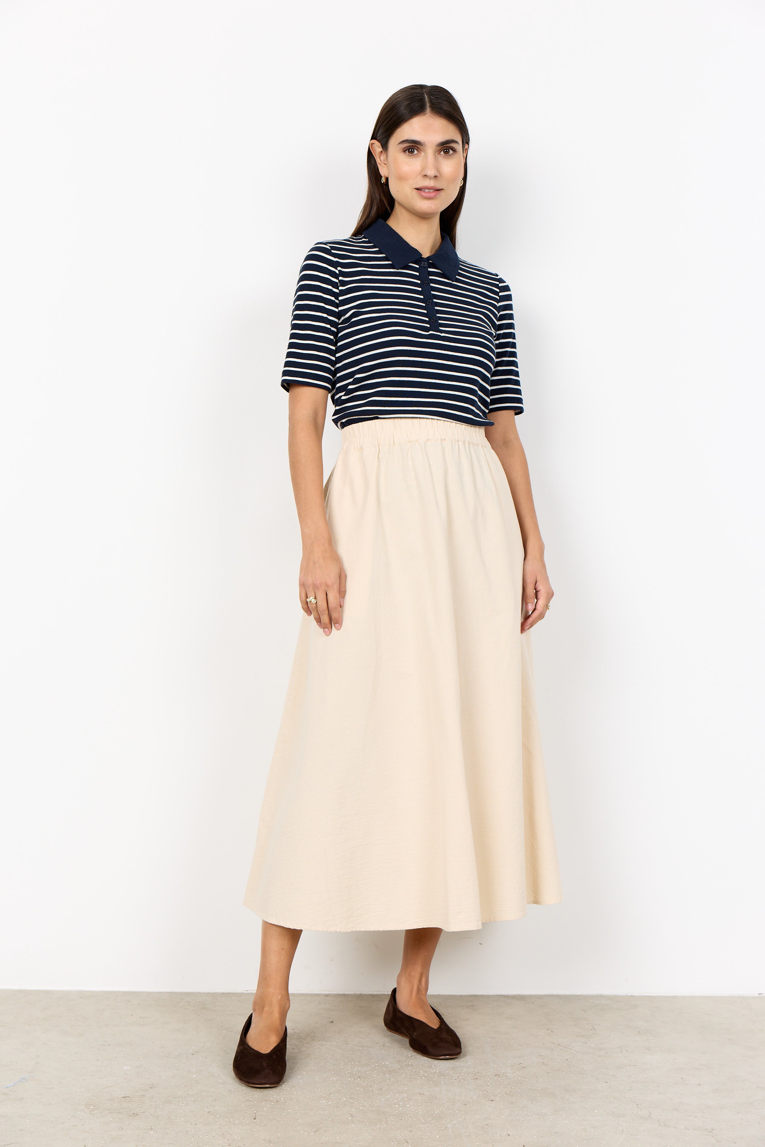 Soyaconcept - nederdel med lommer, beige