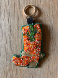 Moonchild Copenhagen nøglering, orange western støvle, 9 cm