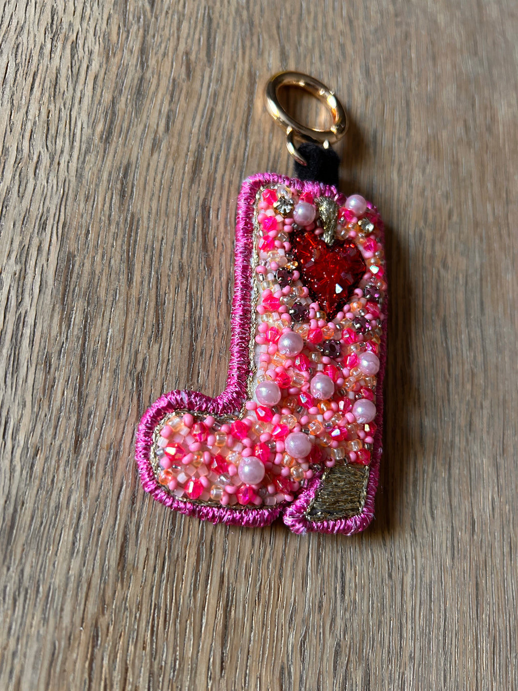 Moonchild Copenhagen nøglering, pink western støvle, 9 cm