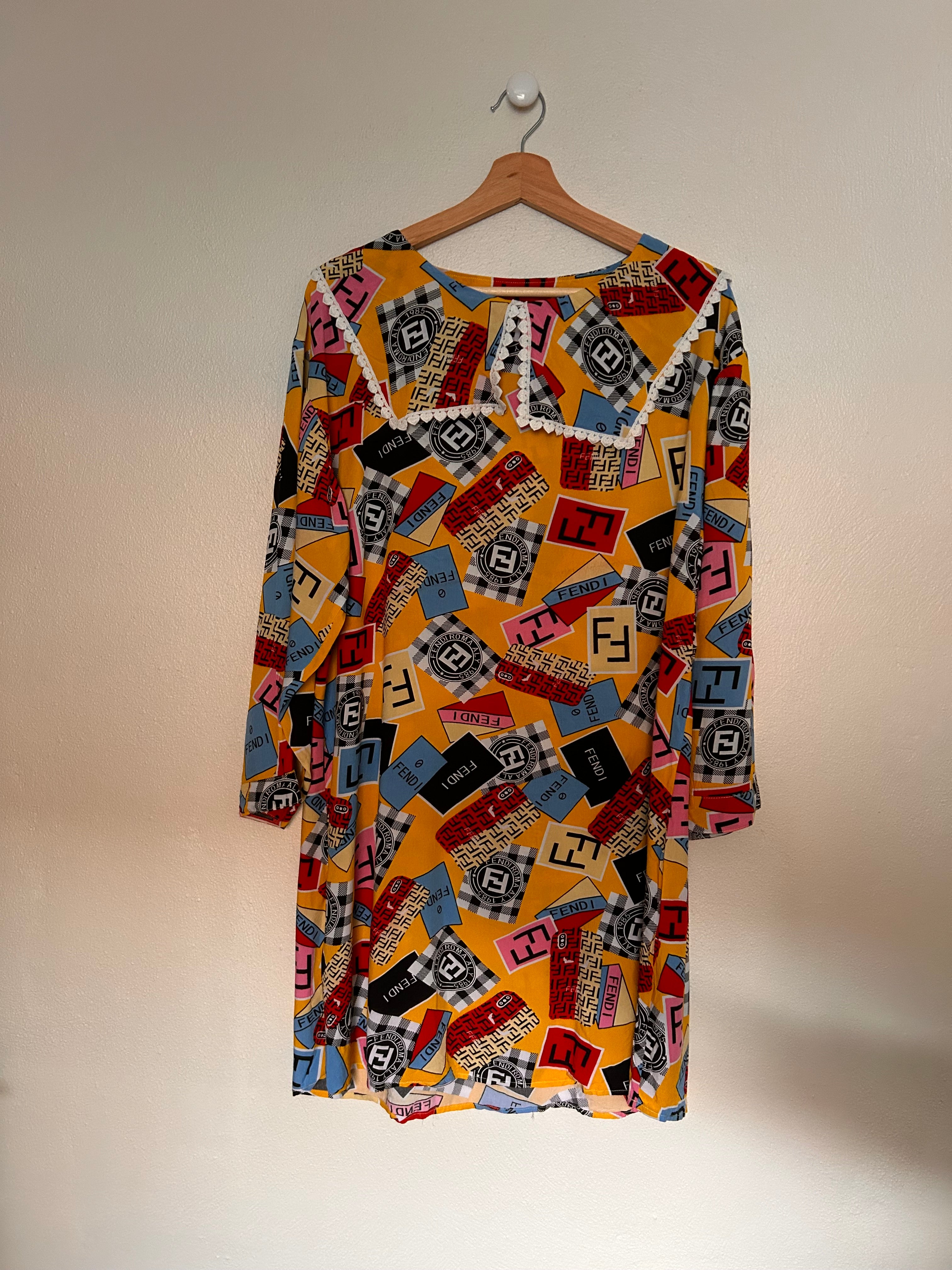 Kjole med print