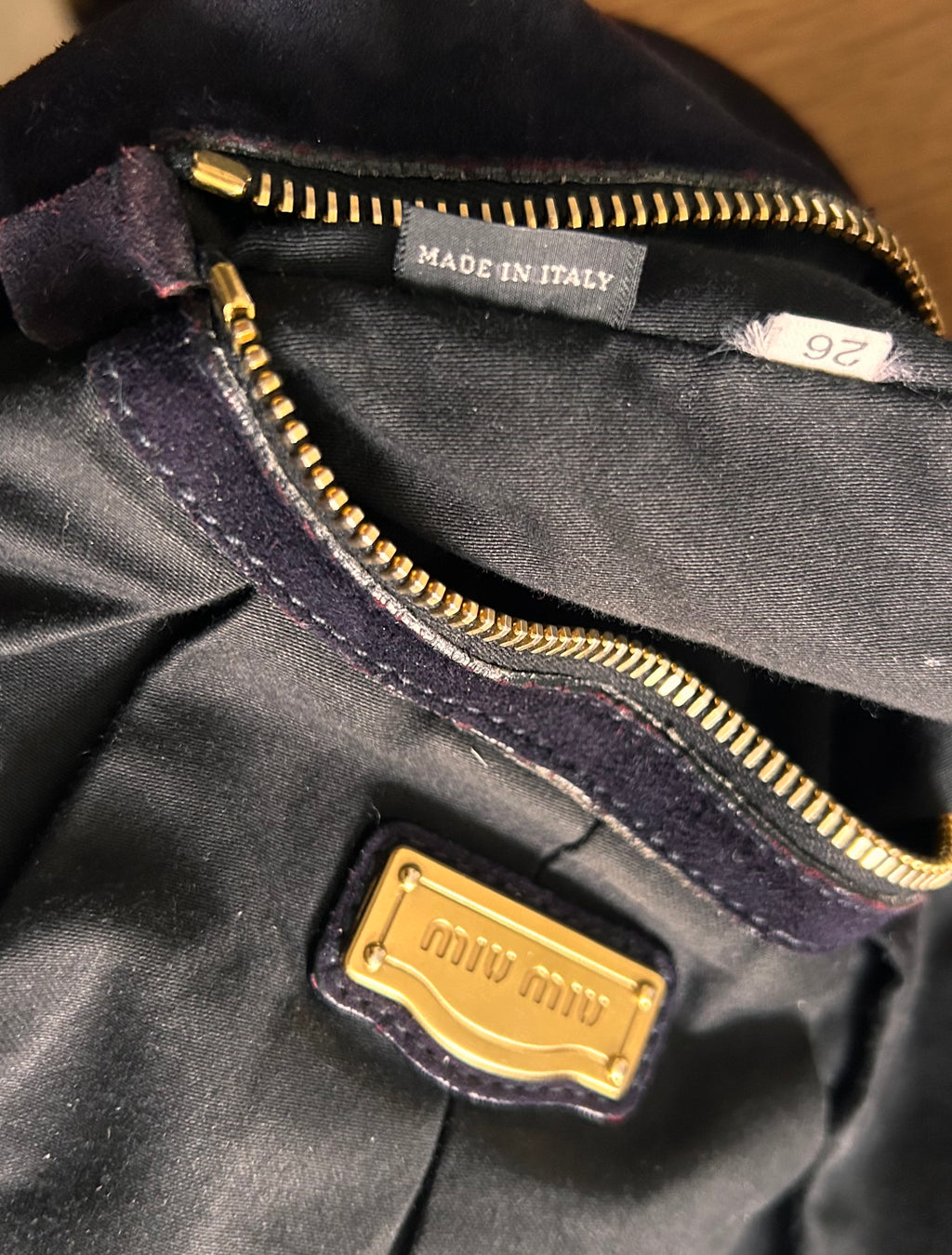 MIU MIU suede taske fra 00’erne