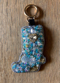 Moonchild Copenhagen nøglering, blå western støvle, 9 cm